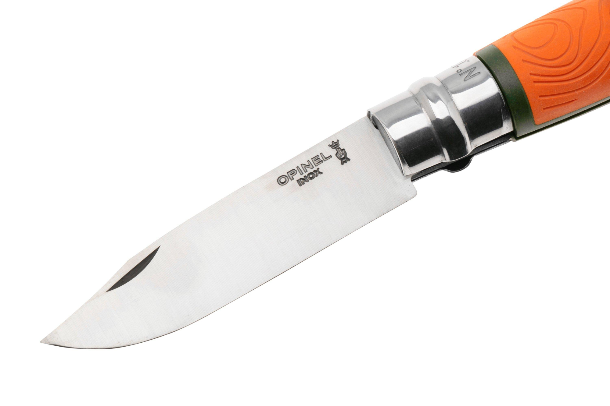 картинка Нож Opinel №12 Explore c инструментом для удаления клещей, оранжевый, 002454