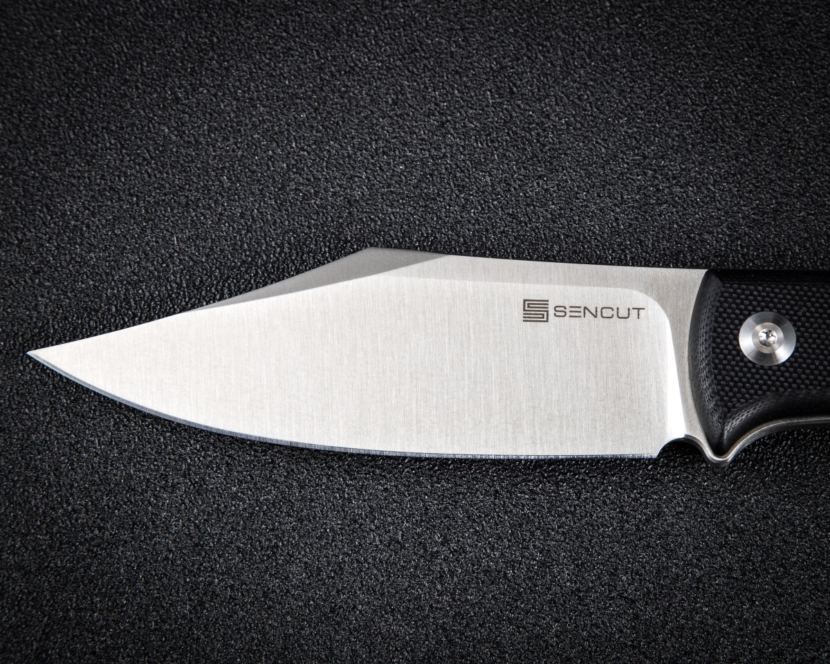 картинка Нож SENCUT Fixed Blade Waxahachie 9Cr18MoV Steel Satin Handle G10 Black