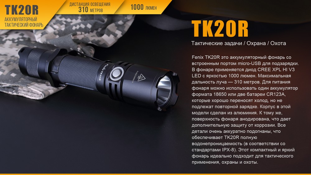 Фонарь Fenix TK20R