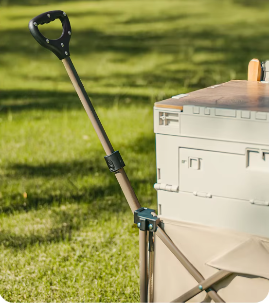 картинка Тележка туристическая Naturehike Rubiks Cube 100х65,5х108 см, 190 л, бежевая