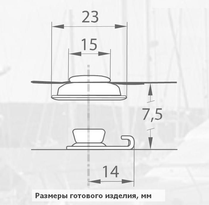 картинка Нижняя часть кнопки Q-snap, нержавеющая (упаковка 10шт.)