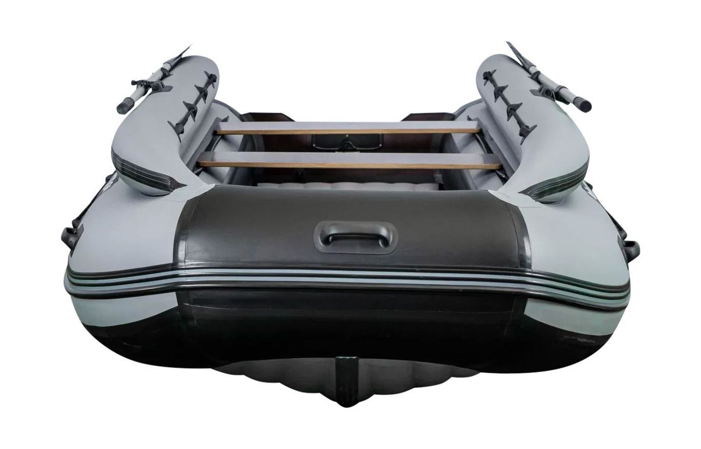 картинка Надувная лодка ПВХ, RiverBoats RB 370 НДНД, ф/б, черно-серый