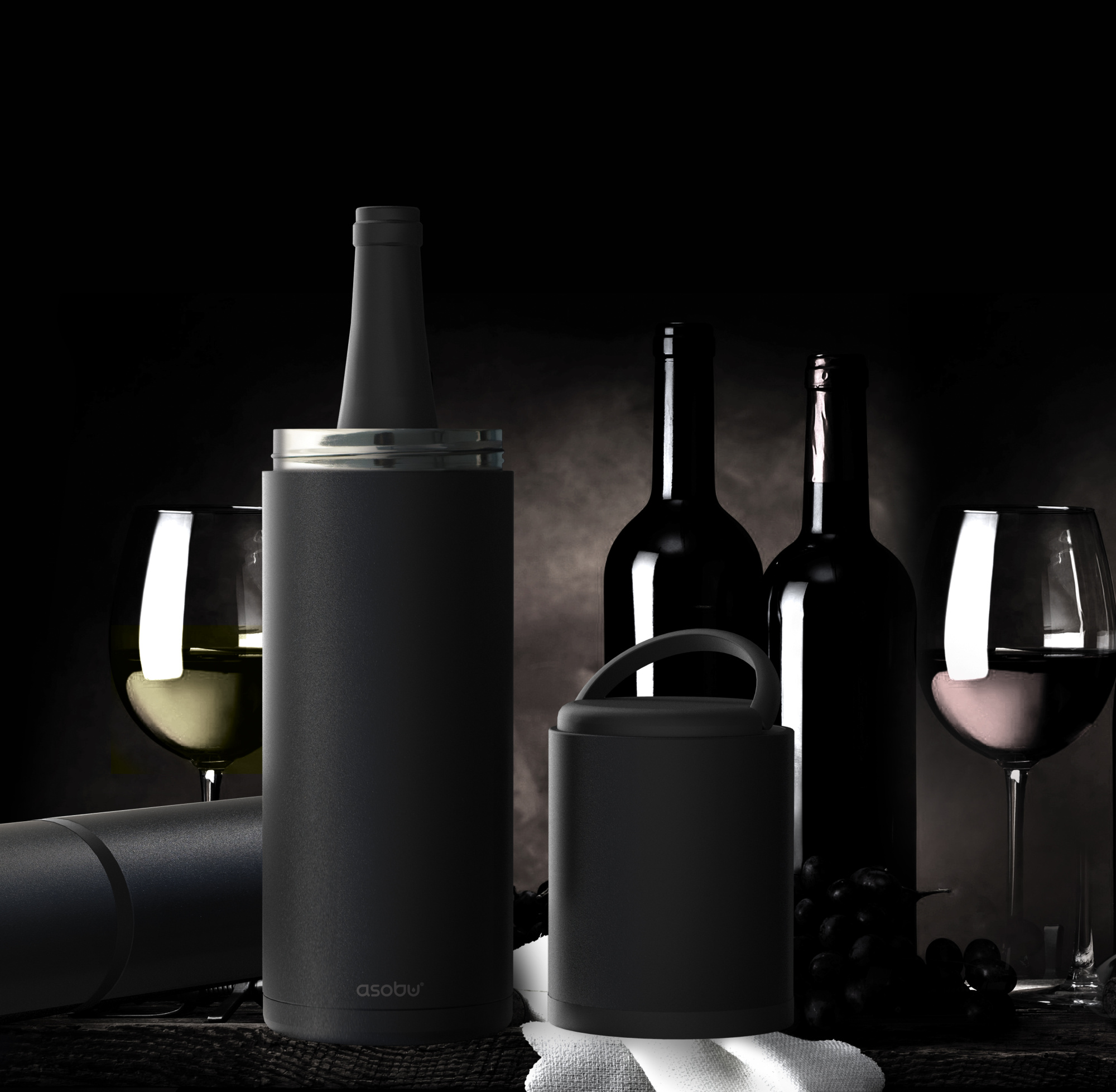 картинка Термофутляр для вина VIN BLANC, черный