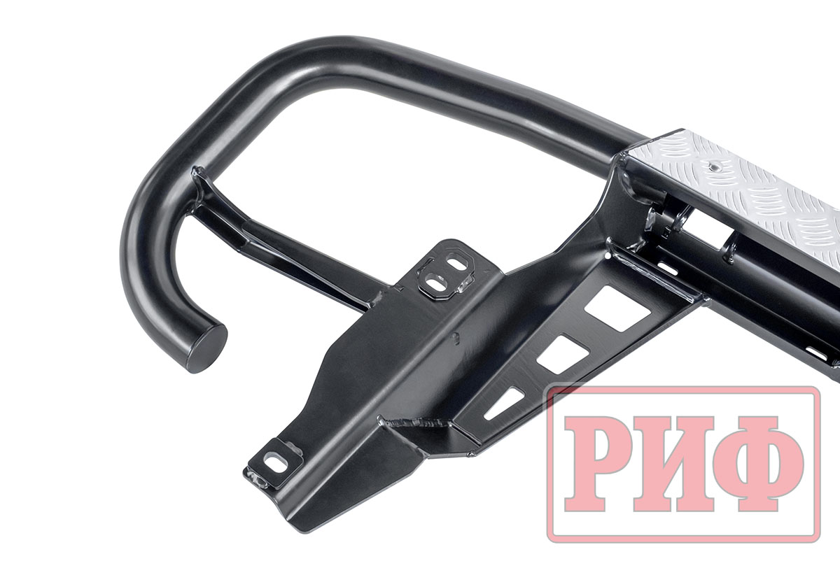 картинка Бампер задний РИФ Toyota Land Cruiser Prado 120 c квадратом под фаркоп