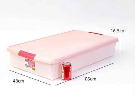 картинка Короб для хранения IRIS THIN BOX 85л, прозрачный-розовый