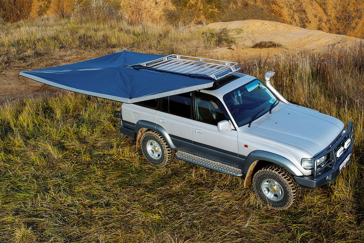 картинка Маркиза автомобильная РИФ веерная, безопорная 2х2,3 м (правая)