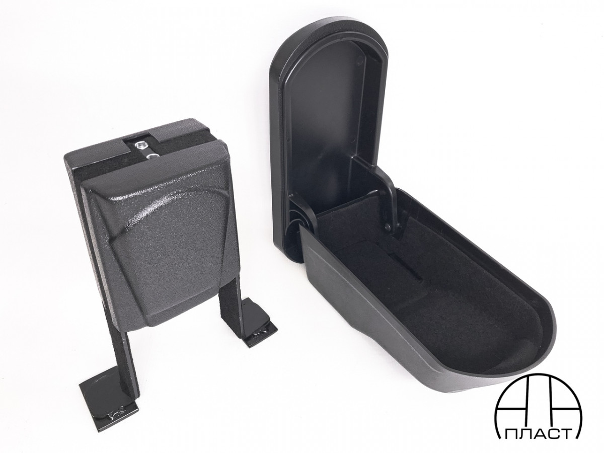 картинка Подлокотник «ArBox2» + адаптер для  Renault: Kaptur, Серая  Эко-Кожа