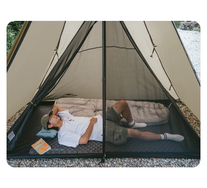 картинка Палатка Naturehike Pyramid, 2-местная, бежевая