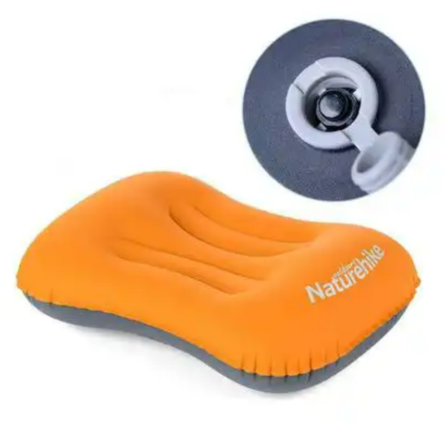 картинка Подушка туристическая надувная Naturehike 42x32x11см, оранжевая