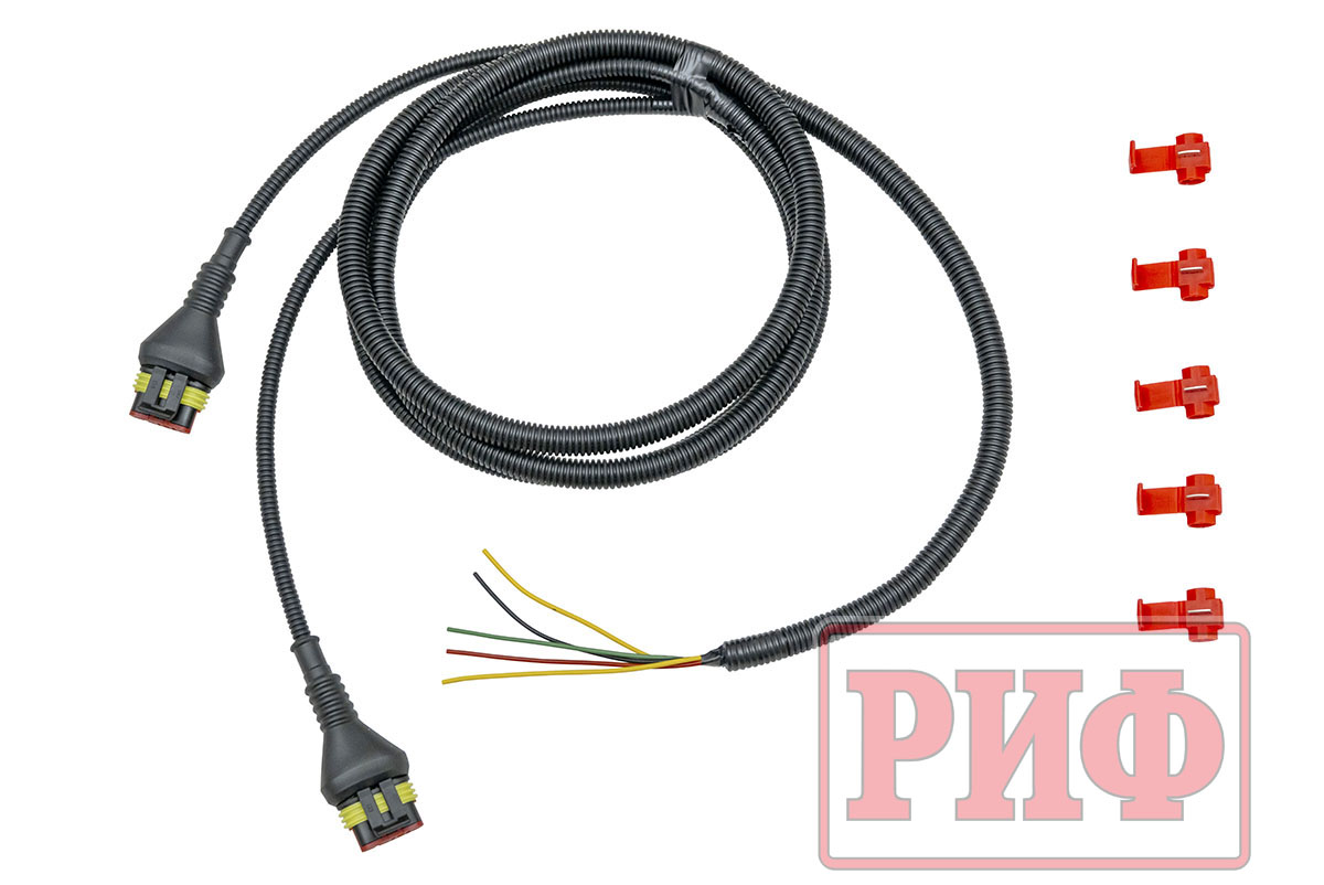 картинка Бампер задний РИФ УАЗ Хантер с квадратом под фаркоп и фонарями лифт