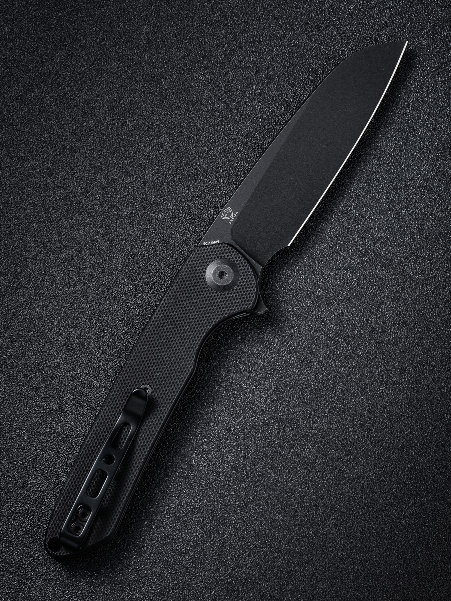 картинка Складной нож SENCUT Kyril 9Cr18MoV Steel Black Stonewashed Handle G10 Black