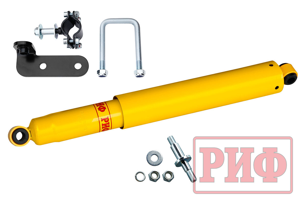 картинка Демпфер рулевой РИФ с кронштейнами УАЗ Патриот 2019+
