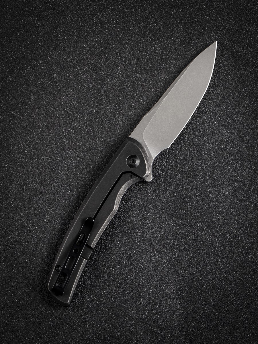 картинка Складной нож SENCUT Tynan 10Cr15CoMoV Steel Gray Stonewashed Handle Stainless Black