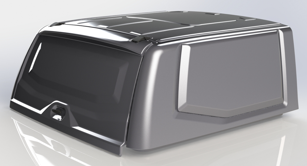 картинка Крыша (кунг) кузова для UAZ Пикап (двойная кабина) (чёрная)(3 двери) Expedition АВС-Дизайн ABC.UAZ.BR.09B