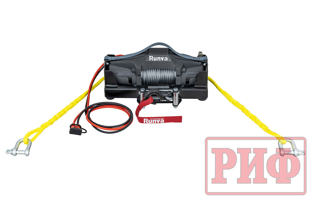 картинка Лебёдка переносная РИФ 6000F c площадкой, стальной трос