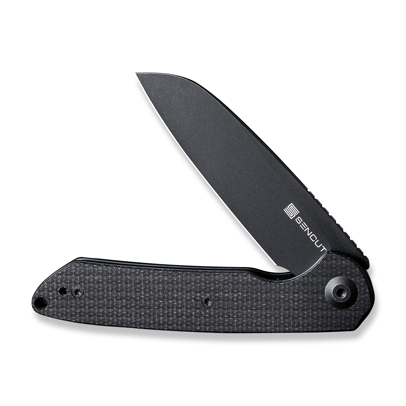 картинка Складной нож SENCUT Kyril 9Cr18MoV Steel Black Stonewashed Handle Black Micarta
