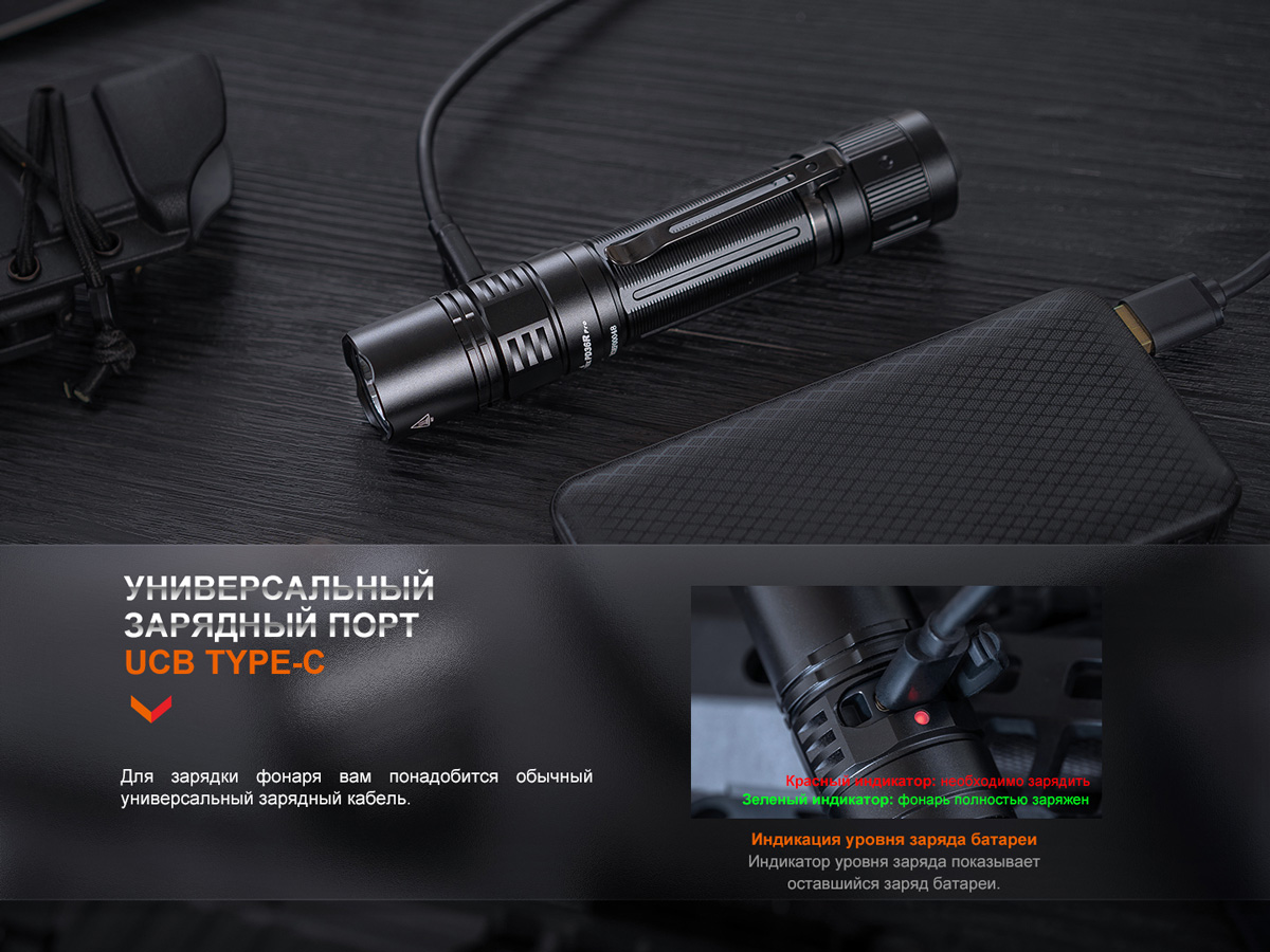 Тактический фонарь Fenix PD36R Pro, PD36RPRO