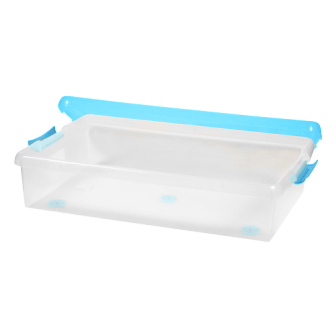 картинка Короб для хранения IRIS THIN BOX 34л, прозрачный-голубой