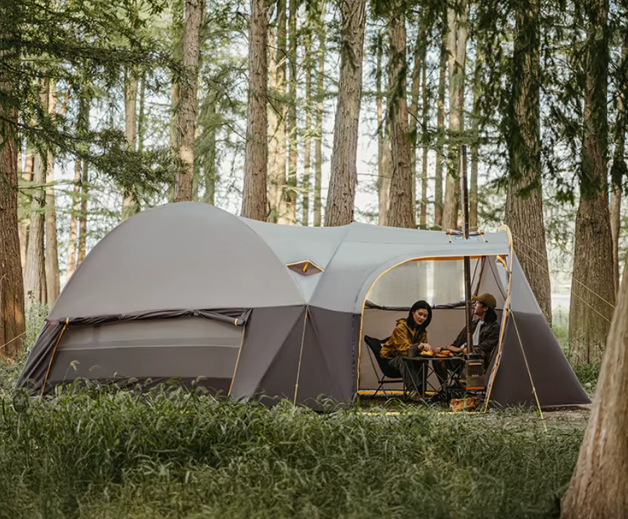 картинка Палатка Naturehike KOTA 6, 6-местная, алюминиевый каркас, серо-коричневая