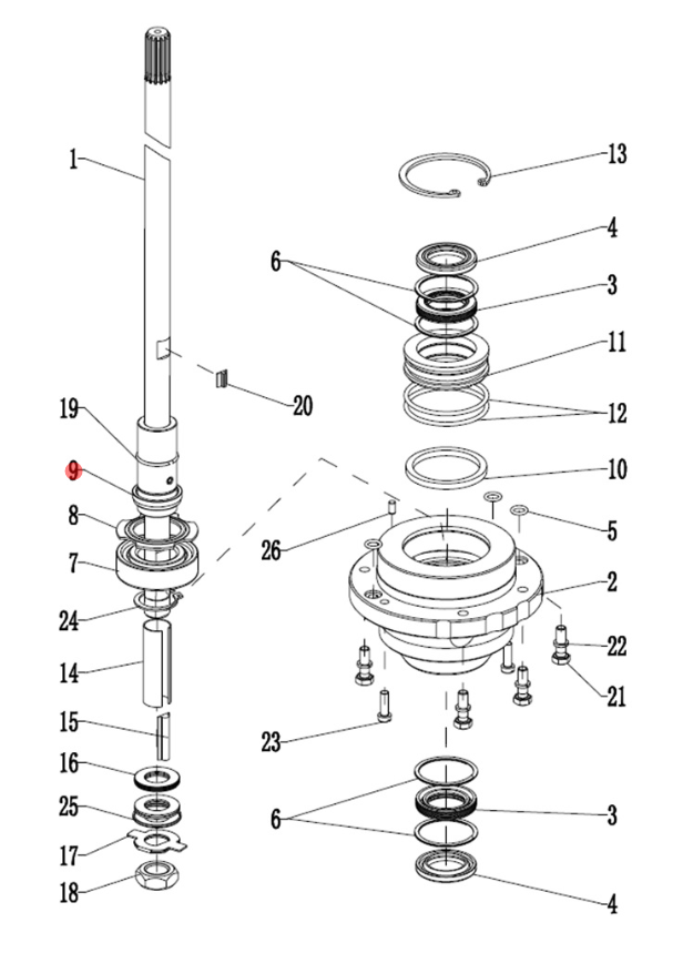 картинка Втулка подшипника водомета (средней серии) (PNFM40E-31009; 477) (PREMARINE)