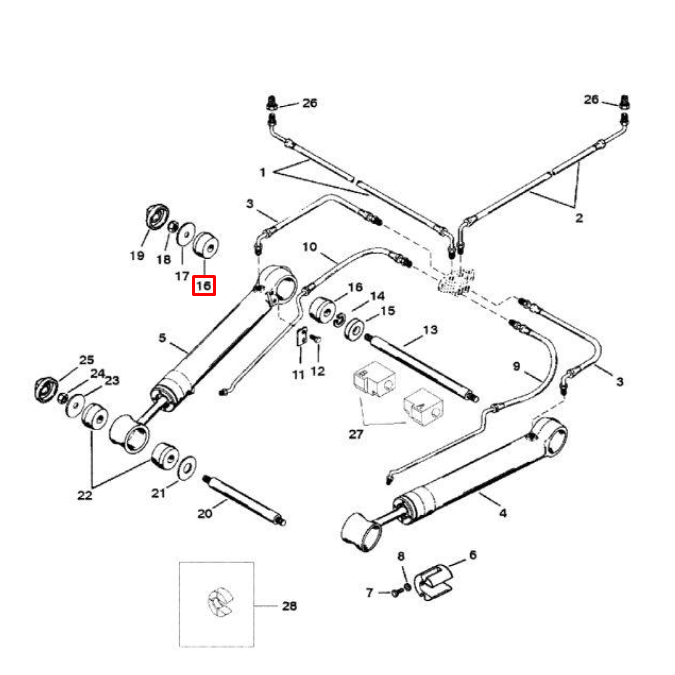 картинка Втулка оси гидроцилиндра Mercruiser Bravo (KACAWA)