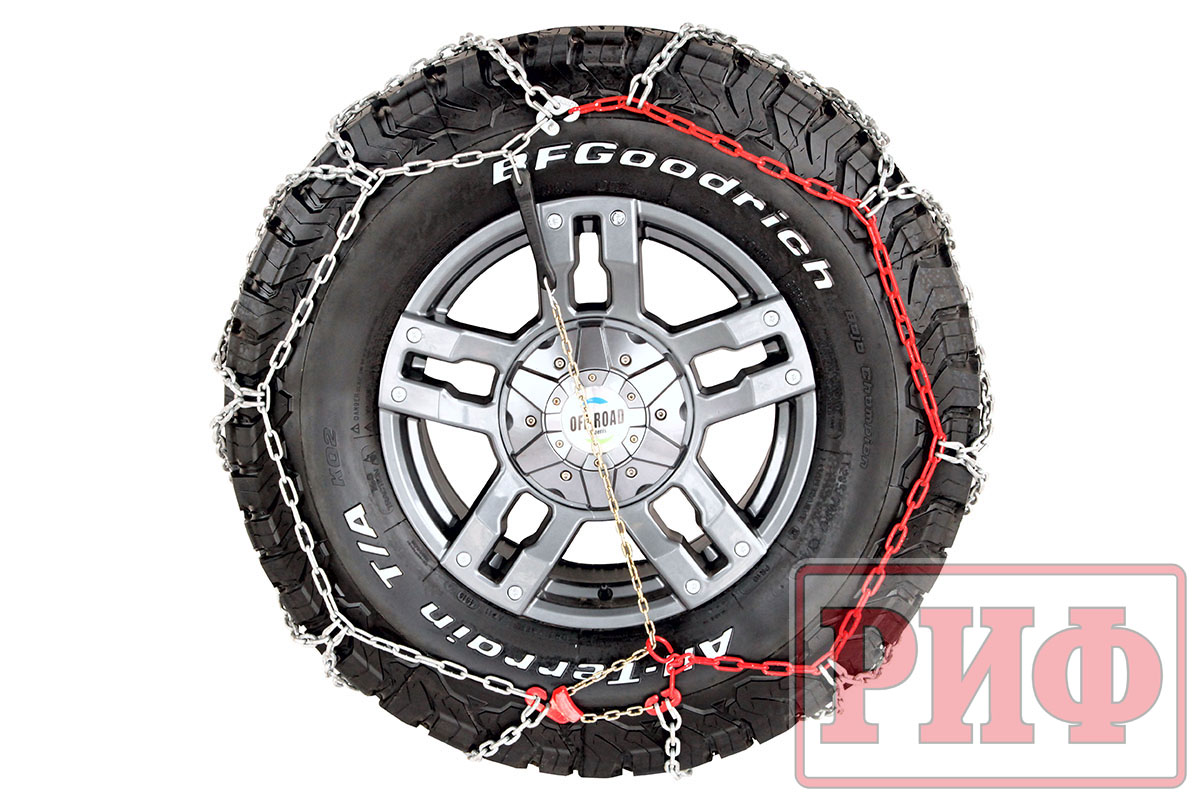картинка Цепи противоскольжения РИФ 4х4 "соты" 16 мм, 275/60R20 (к-т 2 шт.)