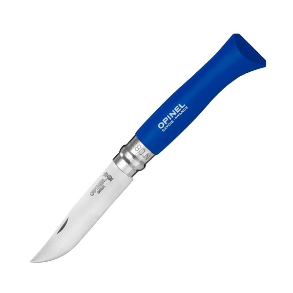 картинка Нож Opinel №8 Trekking, нержавеющая сталь, синий, с чехлом, 001891