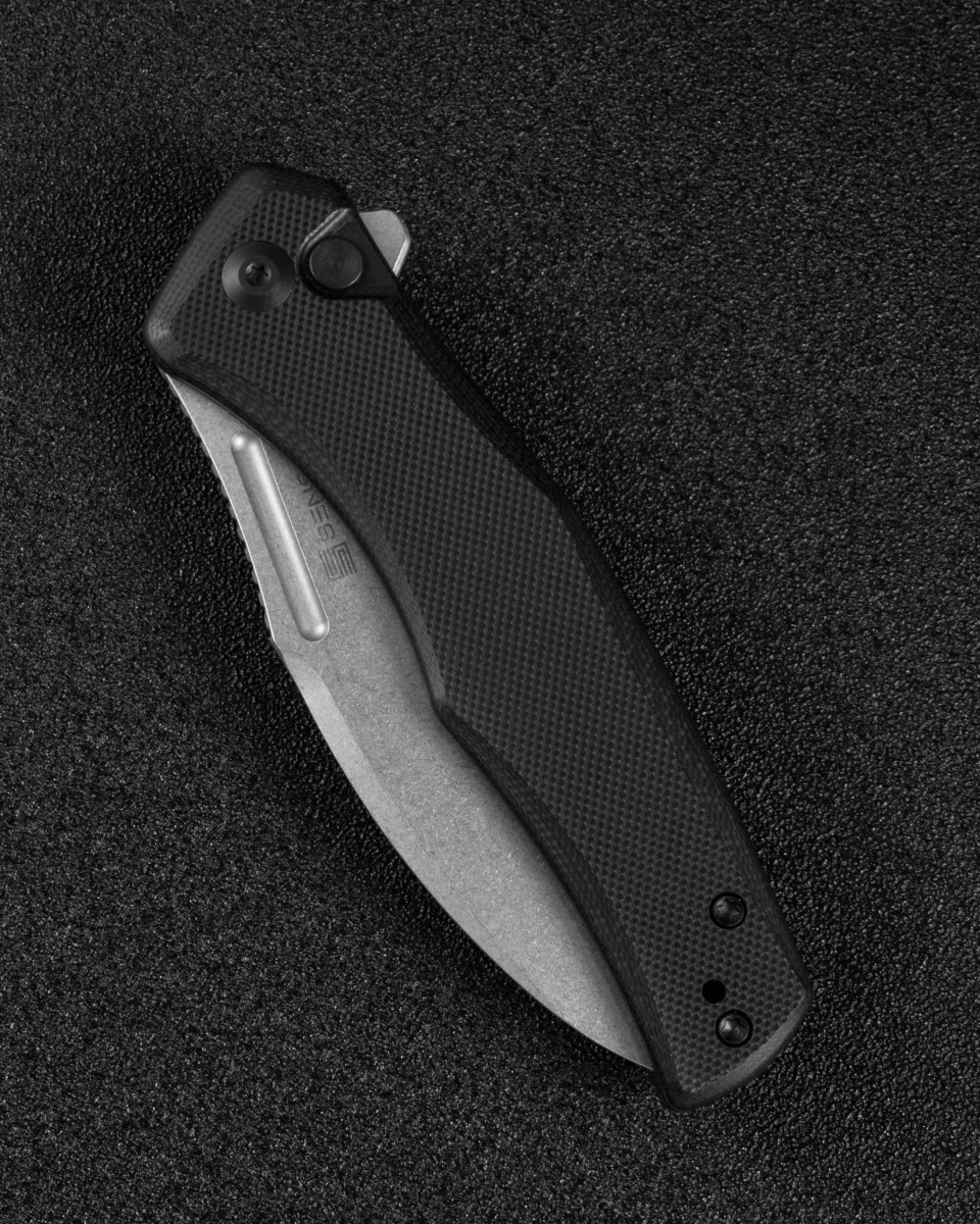 картинка Складной нож SENCUT Watauga D2 Steel Stonewashed Handle G10 Black