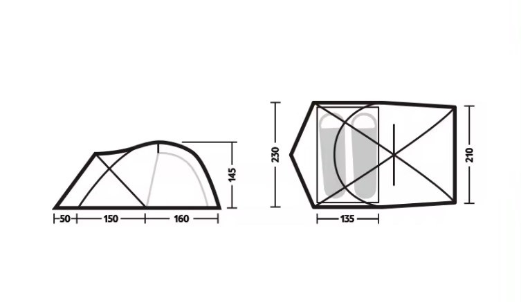 картинка Палатка Naturehike SHAN DI, 2-местная, коричневая