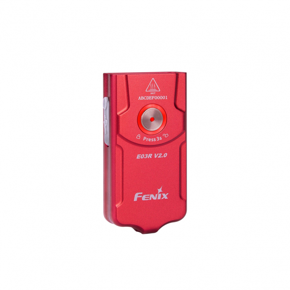 Фонарь-брелок Fenix E03R EDC V2.0 красный 500 люмен