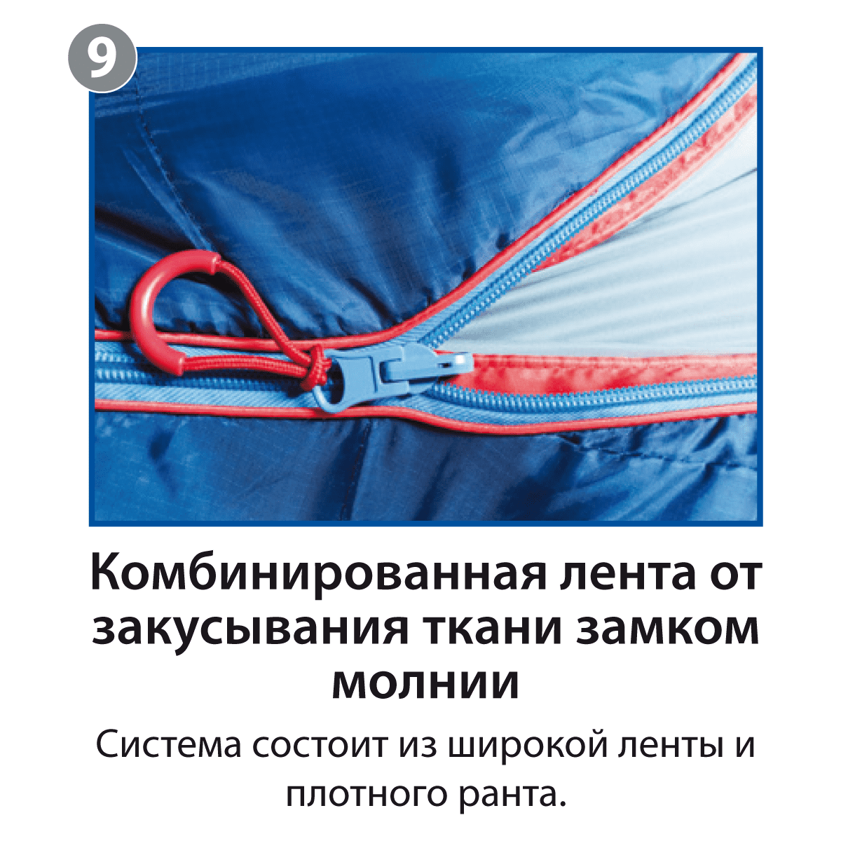 Спальный мешок BTrace Snug Левый (Левый, Синий)