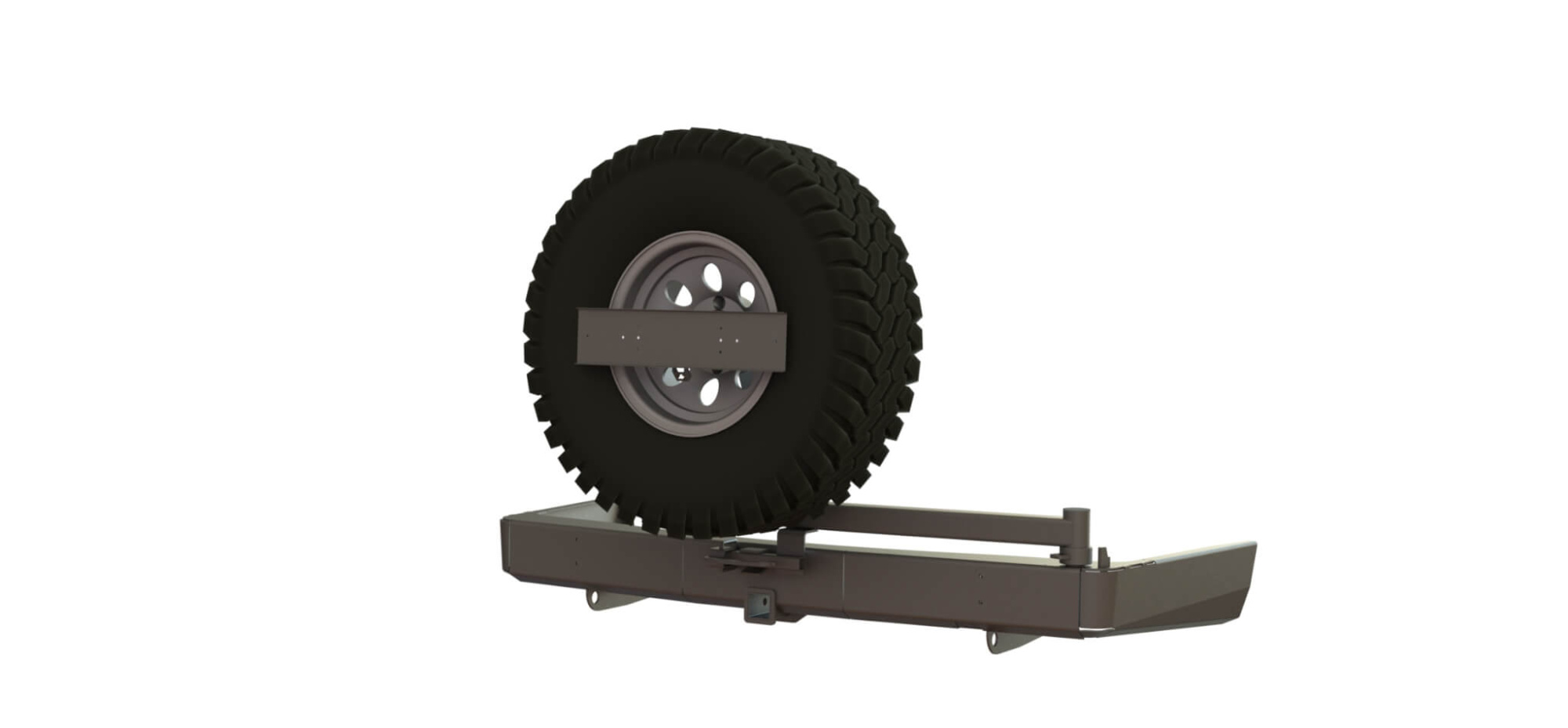 картинка Бампер силовой задний Mitsubishi Pajero Sport 2016-2021 квадрат, калитка центр