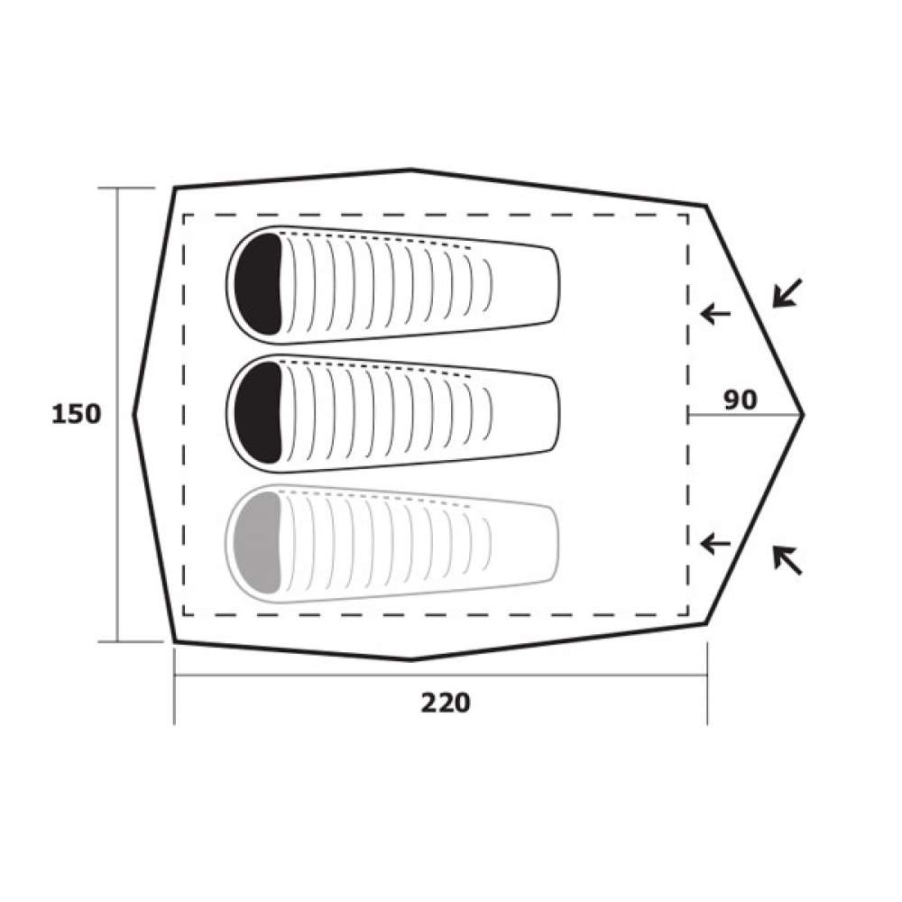 картинка Миниатюрная палатка Trimm Alfa D, зеленый 2+1