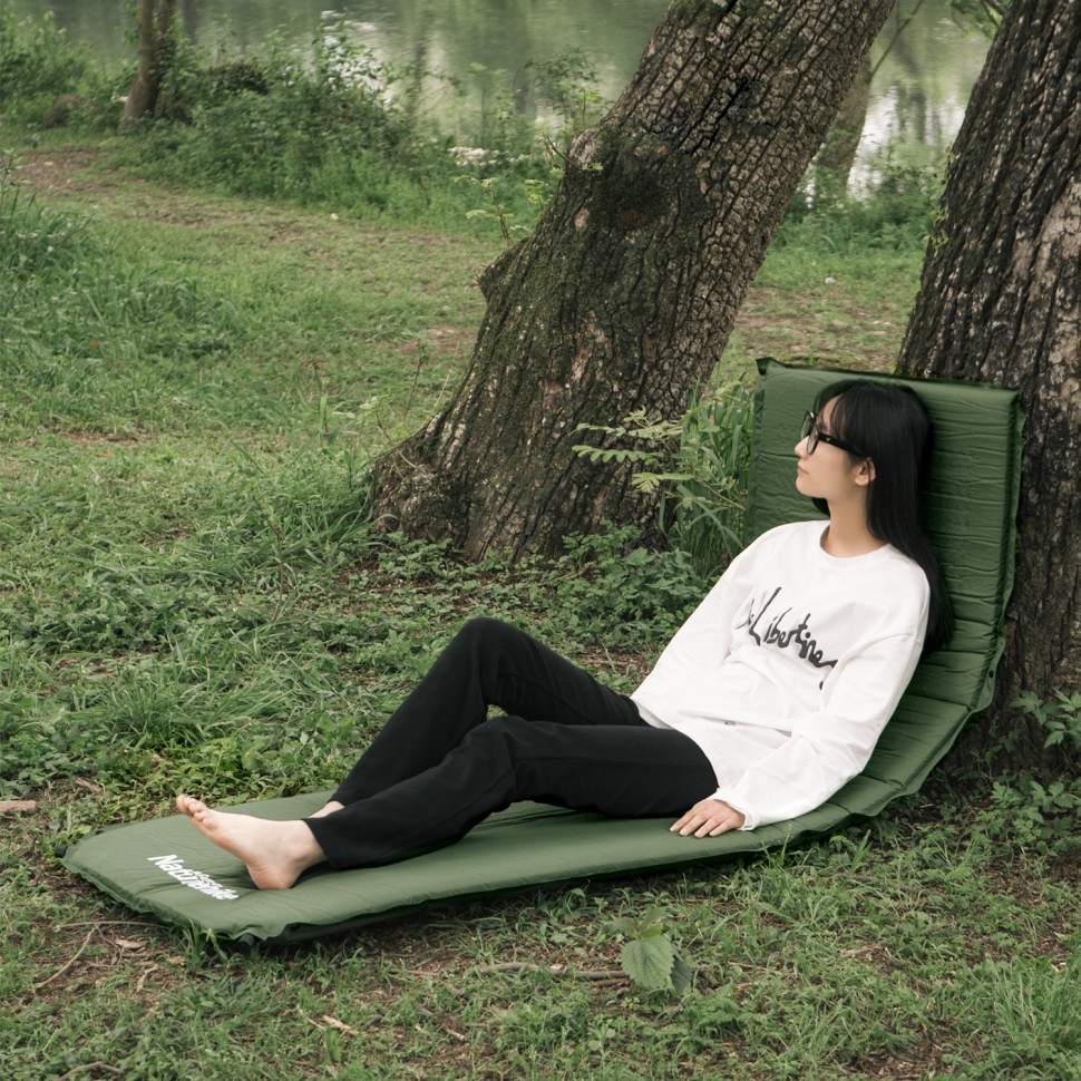 картинка Коврик самонадувной туристический Naturehike D03 Army Green, 6927595773680