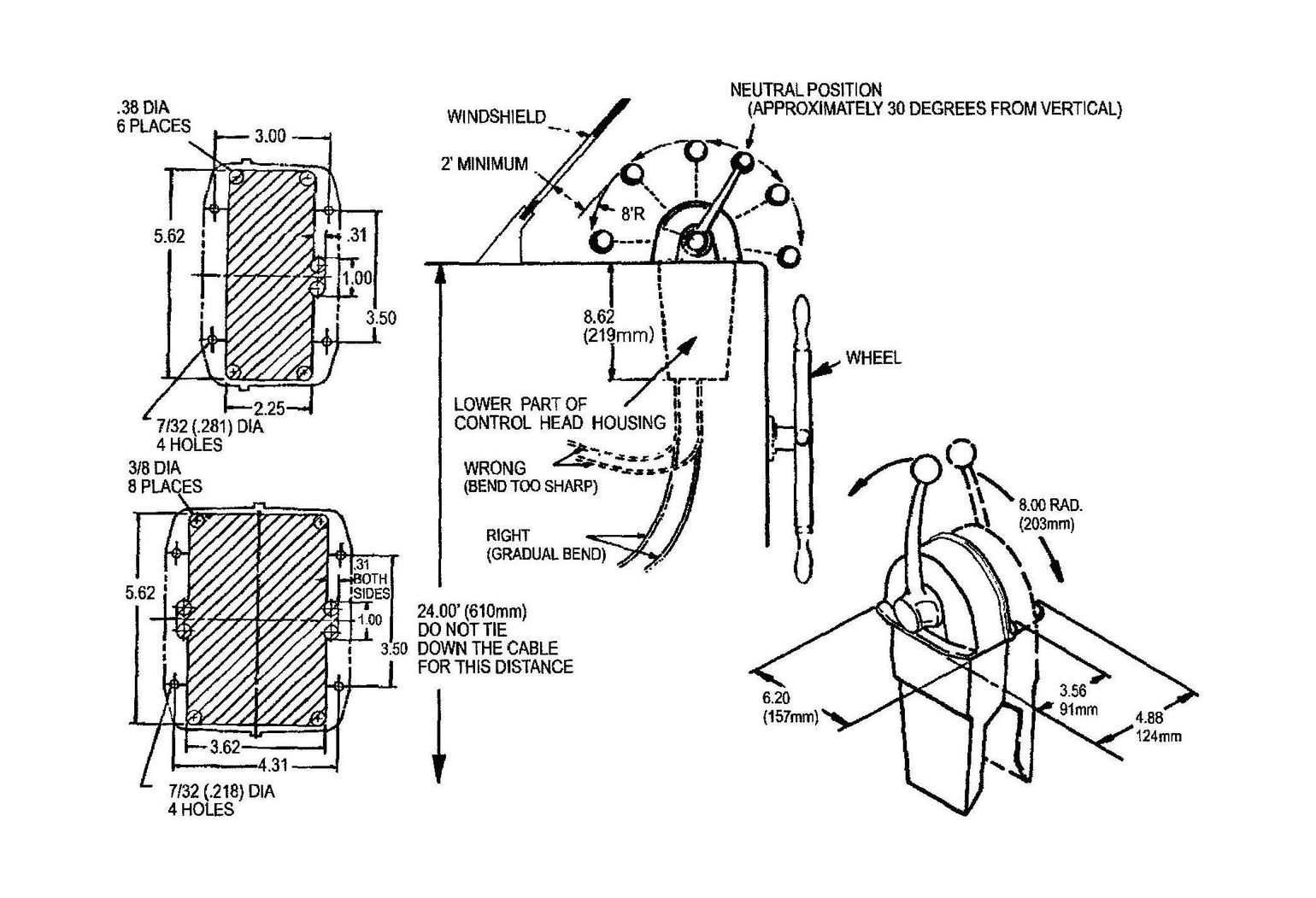 картинка Дистанционное управление двухрычажное, Pretech