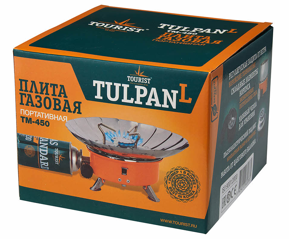 картинка Плита газовая мини в сумке с ветрозащитой TOURIST TULPAN-L