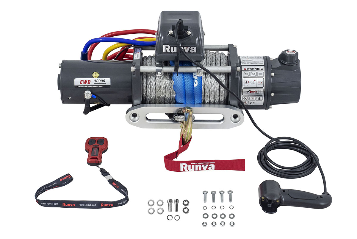 картинка Лебедка Runva 10000 lbs 4500 кг синтетика двухскоростная