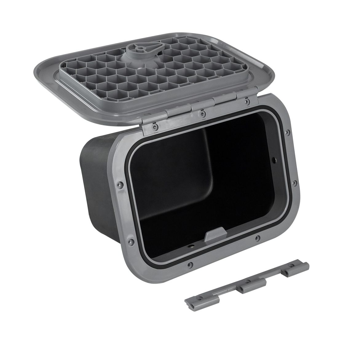 картинка Ящик врезной с крышкой, серый, 270х373х160 мм