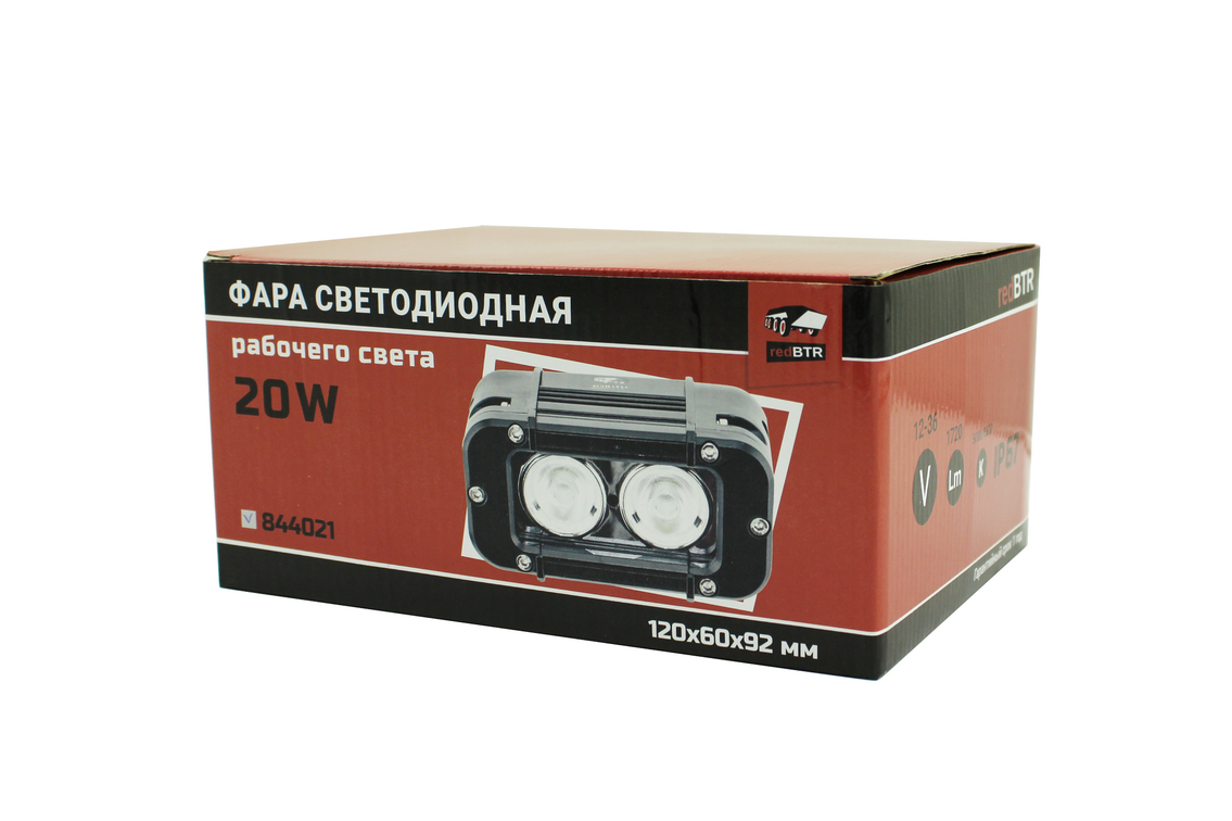 картинка Фара redBTR 20Вт, 120мм, 2 диода, 12В