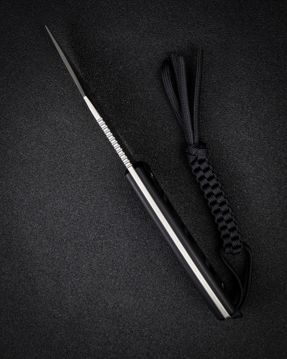 картинка Нож SENCUT Fixed Blade Waxahachie 9Cr18MoV Steel Satin Handle G10 Black