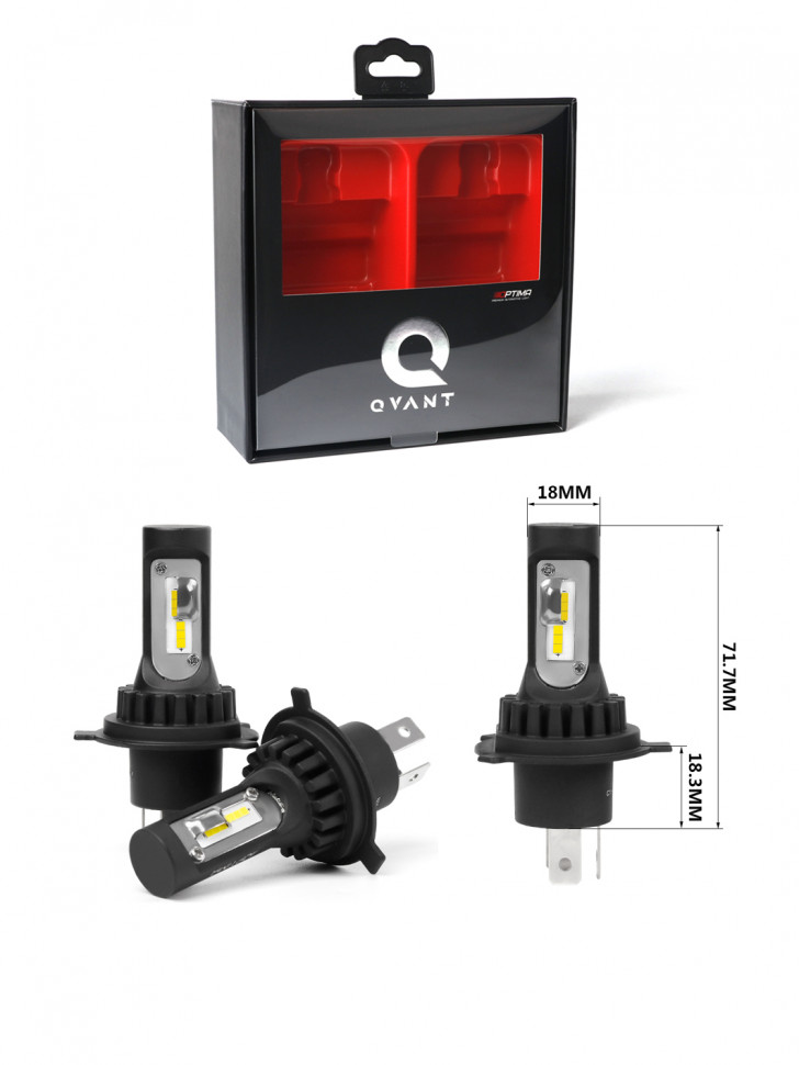 H4 Optima LED QVANT,12-24V, 2 лампы