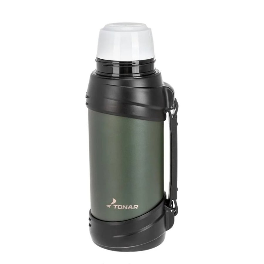 картинка Термос ТОНАР 2000ML хаки (дополн.пласт.чашка, ручка)