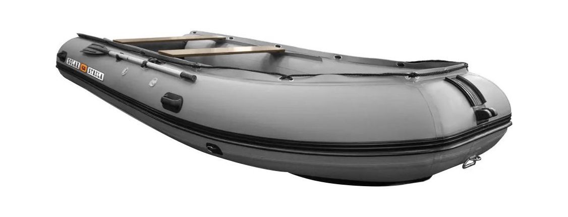 картинка Надувная лодка ПВХ SOLAR-420 Strela Jet tunnel, серый