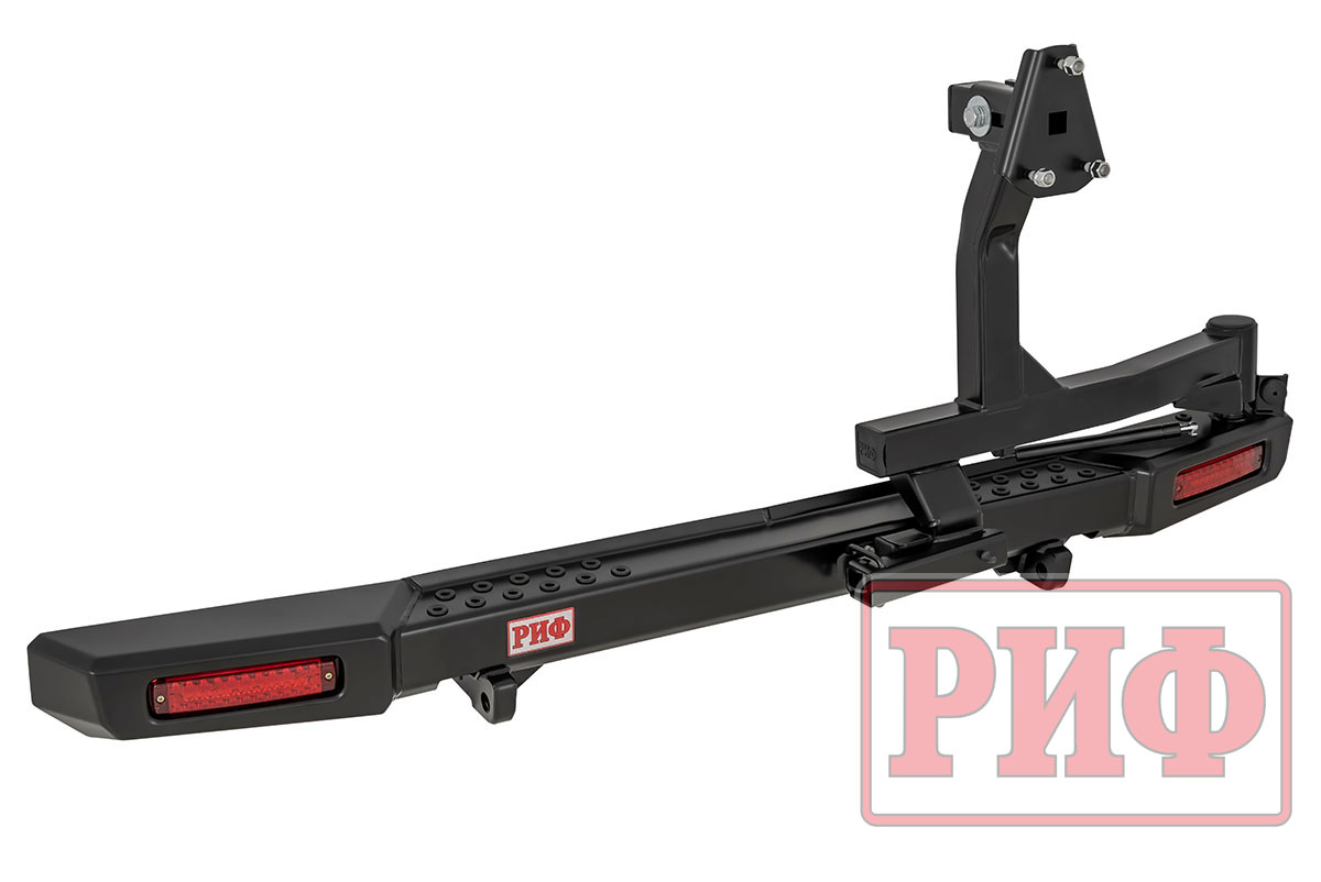 картинка Бампер задний РИФ УАЗ Буханка с фонарями, калиткой, возможностью установки фаркопа, лифт 65 мм