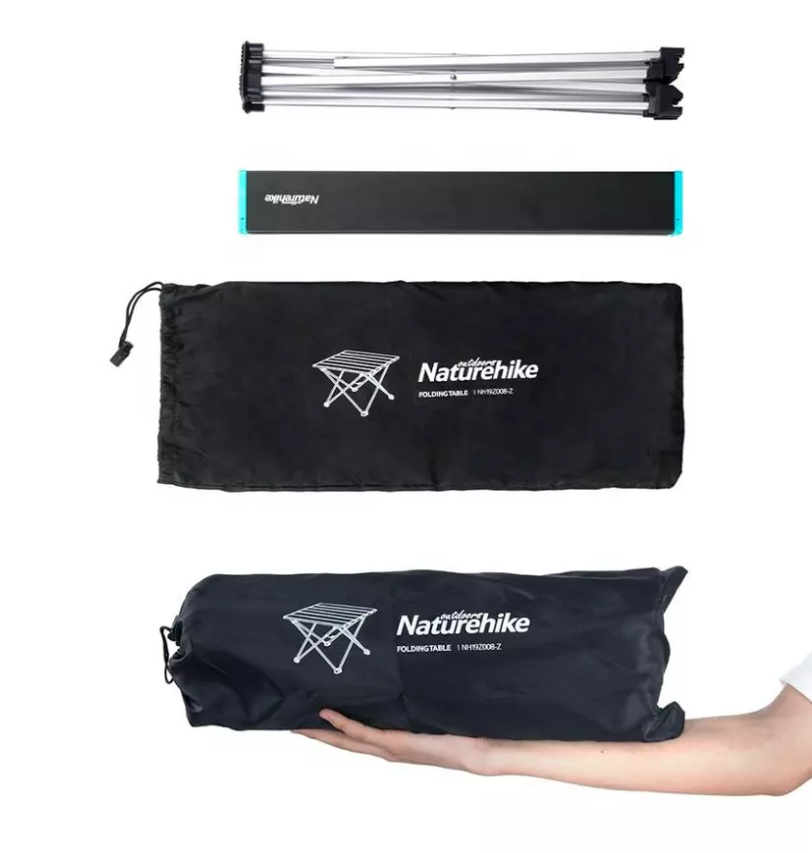 картинка Стол туристический Naturehike складной, 68х46х40,5 см, чёрный