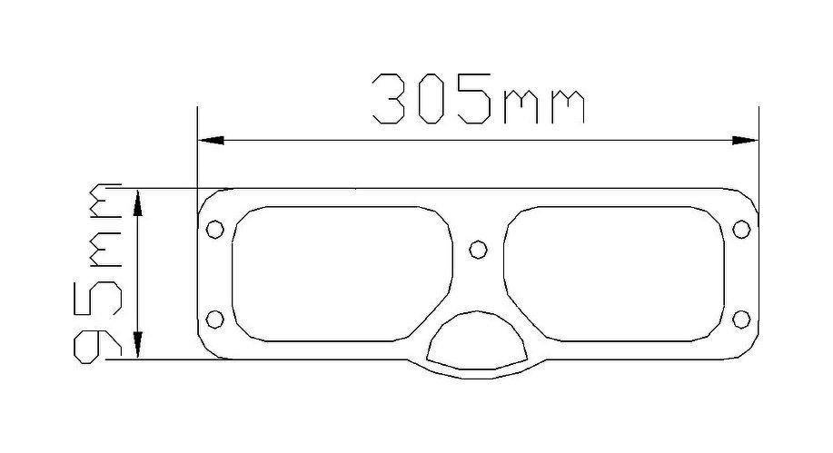 картинка Накладка на транец внутренняя, черная