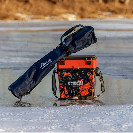 Ящик рыболовный зимний HELIOS SHARK оранжевый