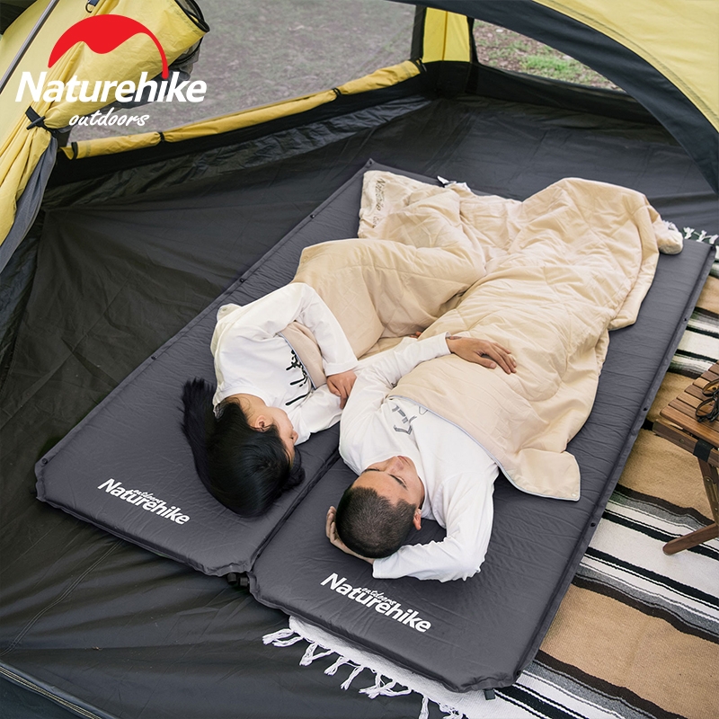 Коврик самонадувной туристический Naturehike D03 Dark Grey, 6927595711491
