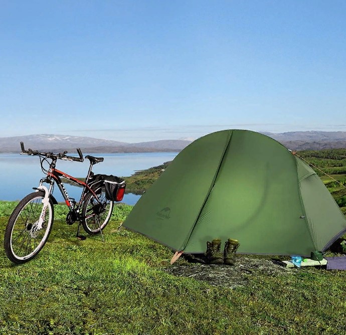 картинка Палатка Naturehike Cycling Si 1-местная, алюминиевый каркас, сверхлегкая, зеленый