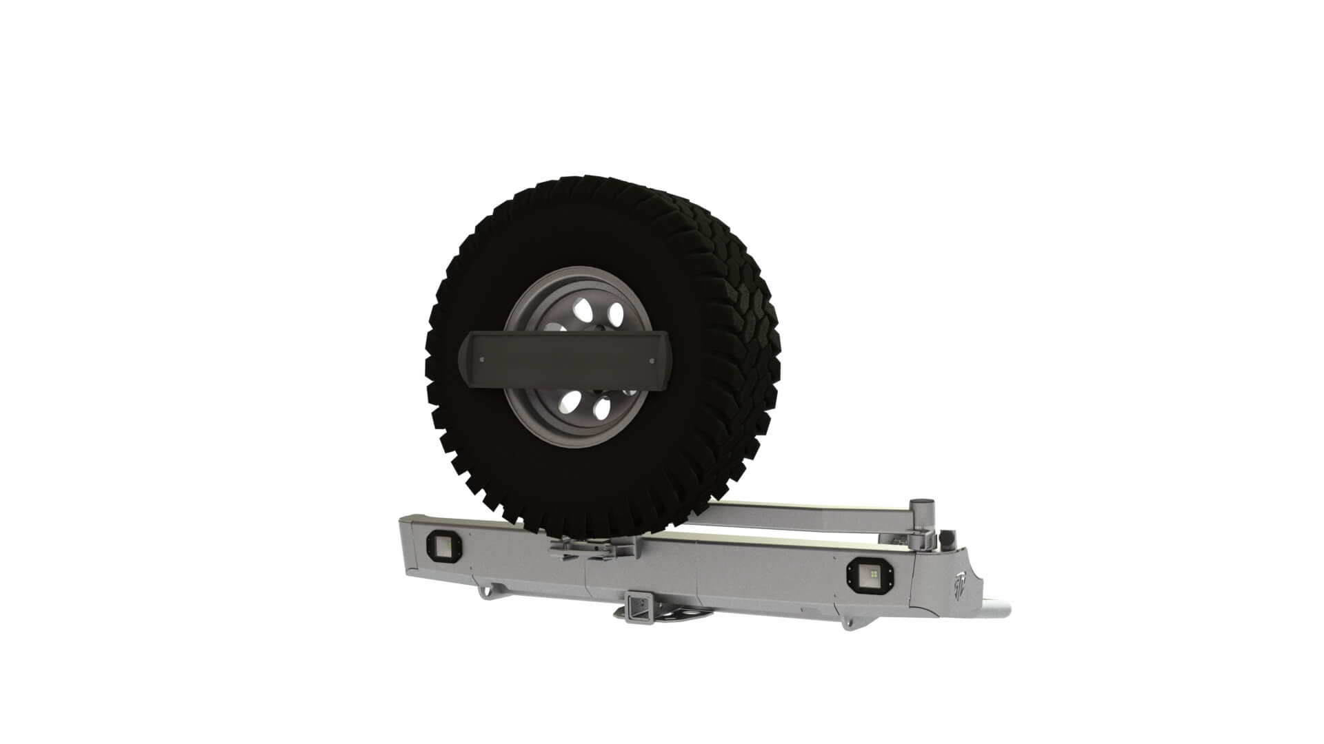 картинка Бампер силовой задний Mitsubishi L200 2006-2013 квадрат, калитка центр, птф